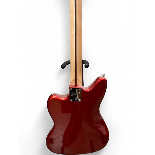 Used Squier JAGUAR BASS Candy Apple Red Electric Bass Guitar