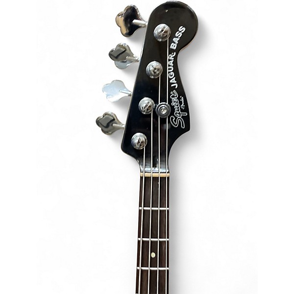 Used Squier JAGUAR BASS Candy Apple Red Electric Bass Guitar