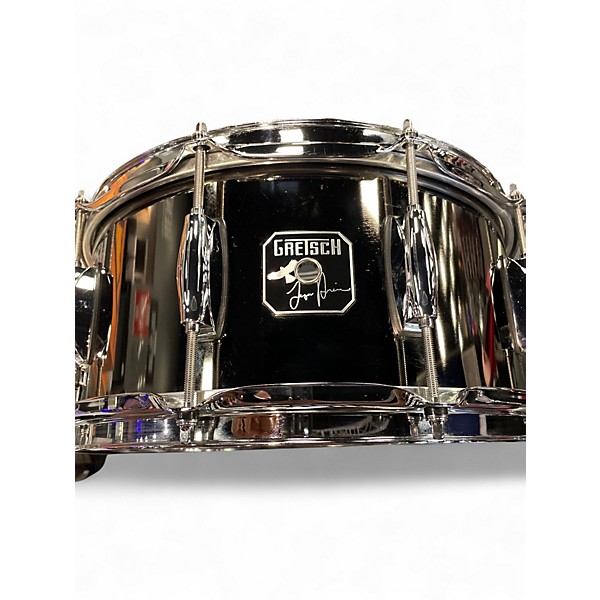 Used Gretsch Drums 6.5X14 Taylor Hawkins Designed Snare BLACK NICKELOVER STEEL Drum
