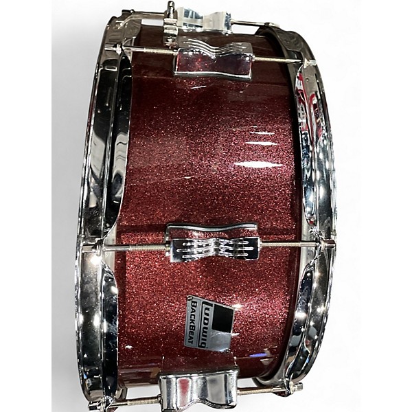 Used Ludwig 14in Backbeat Snare RED SPARKLE Drum