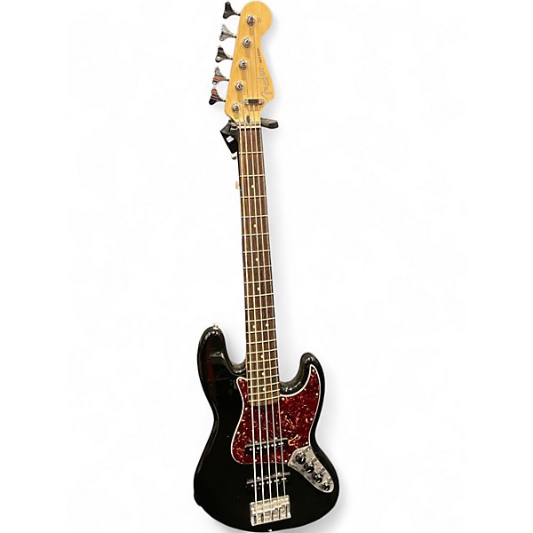 Used Fender Deluxe Active Jazz Bass V 5 String Black Electric Bass Guitar
