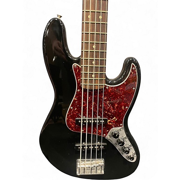 Used Fender Deluxe Active Jazz Bass V 5 String Black Electric Bass Guitar