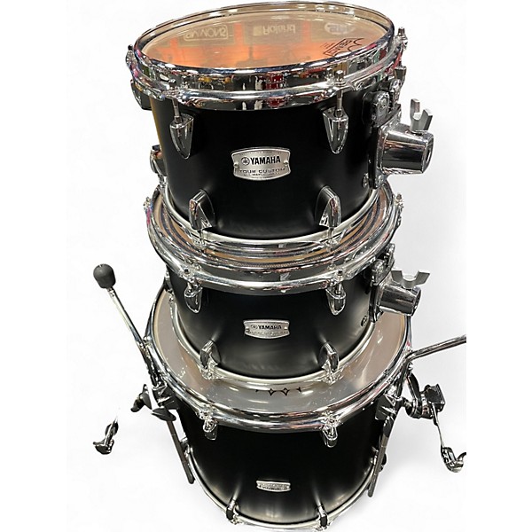 Used Yamaha 4 Piece Tour Custom Licorice Satin Drum Kit