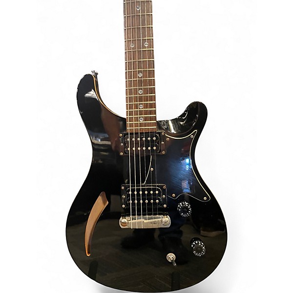 Used PRS Custom 22 Semihollow Black Solid Body Electric Guitar