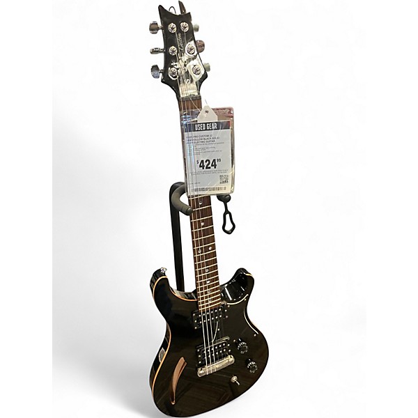 Used PRS Custom 22 Semihollow Black Solid Body Electric Guitar