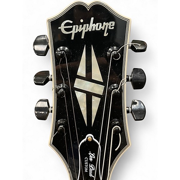 Used Epiphone Les Paul Custom Left Handed Alpine White Electric Guitar