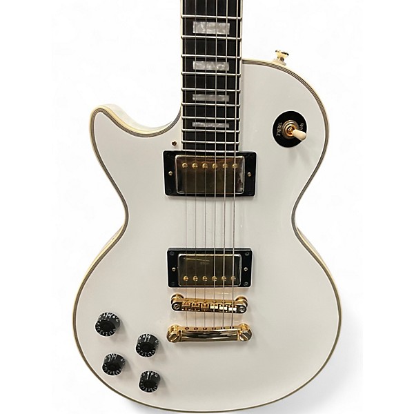 Used Epiphone Les Paul Custom Left Handed Alpine White Electric Guitar