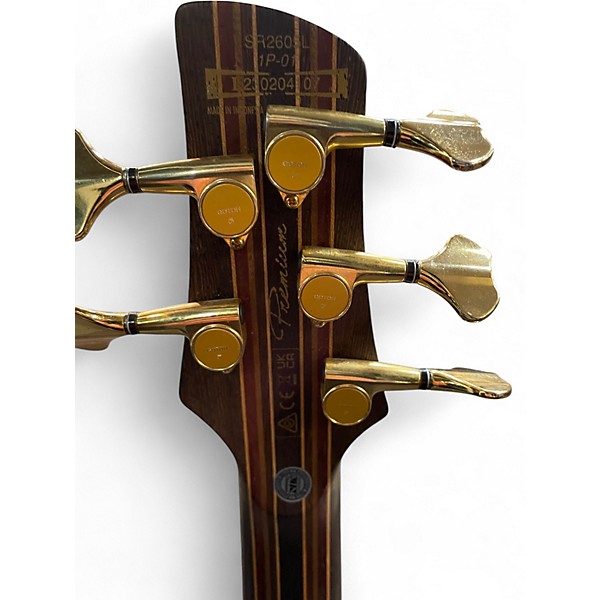 Used Ibanez Premium SR2605L Cerulean Blue Electric Bass Guitar