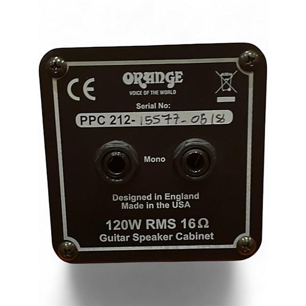 Used Orange Amplifiers PPC212C 2x12 120W Closed Back Guitar Cabinet