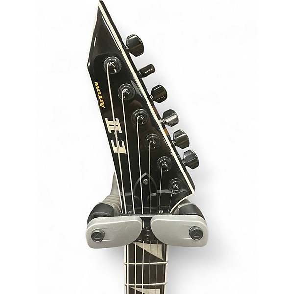 Used ESP E-II Arrow Neck Thru Black Solid Body Electric Guitar
