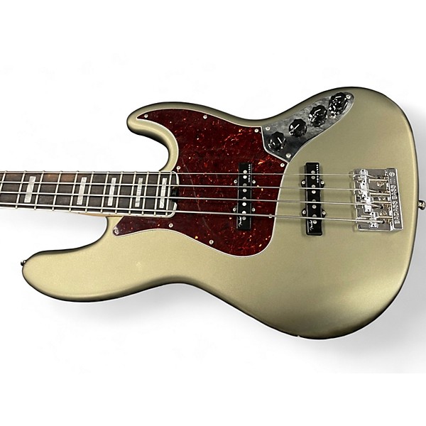 Used Fender American Elite Jazz Bass Jade Pearl Metallic Electric Bass Guitar