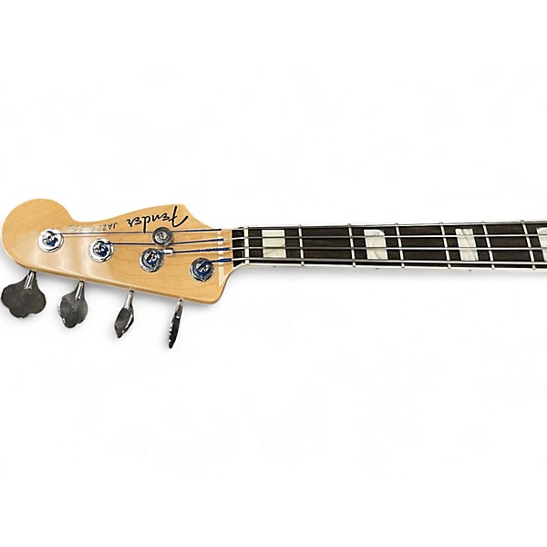 Used Fender American Elite Jazz Bass Jade Pearl Metallic Electric Bass Guitar