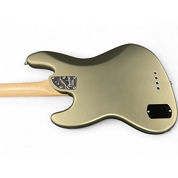 Used Fender American Elite Jazz Bass Jade Pearl Metallic Electric Bass Guitar