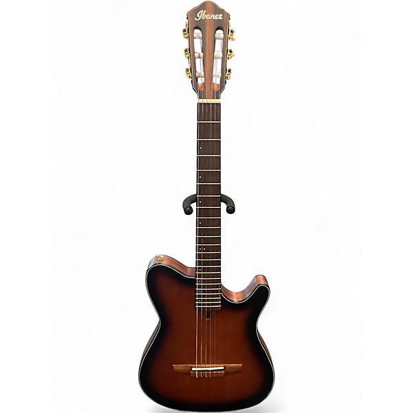 Used Ibanez FRH10N-BSF 2 Tone Sunburst Classical Acoustic Electric Guitar