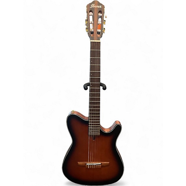 Used Ibanez FRH10N-BSF 2 Tone Sunburst Classical Acoustic Electric Guitar