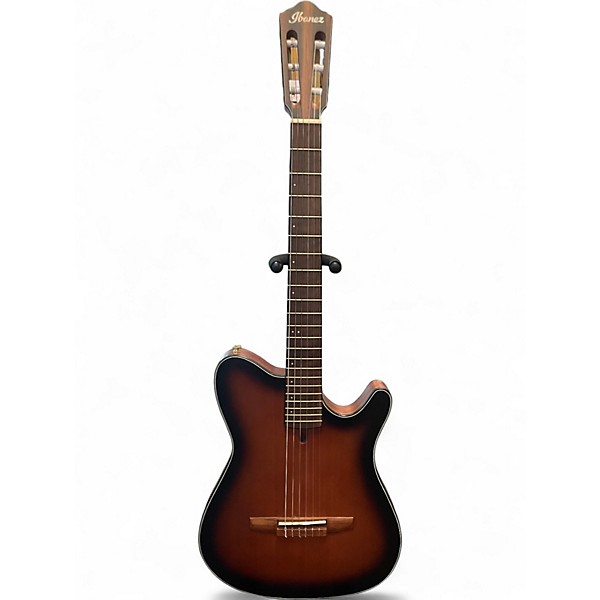Used Ibanez FRH10N-BSF 2 Tone Sunburst Classical Acoustic Electric Guitar