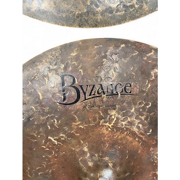 Used MEINL 14in Byzance Dark Hi Hat Pair Cymbal