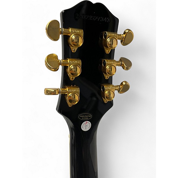 Used Epiphone Les Paul Black Back Cream Solid Body Electric Guitar