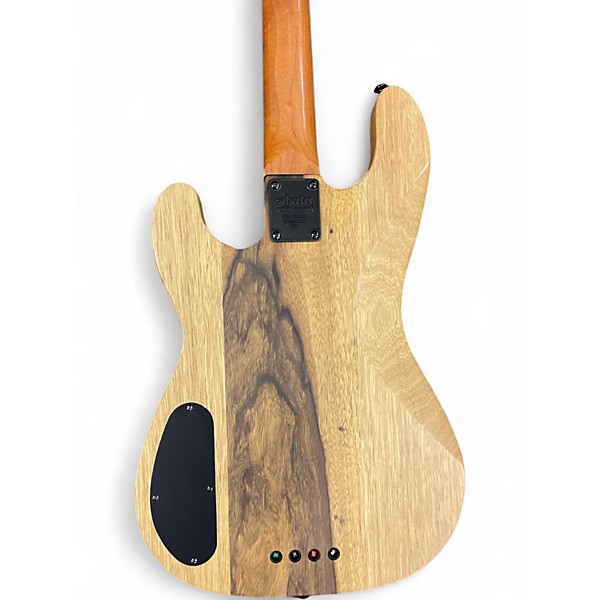 Used Schecter Guitar Research Model T-4 Exotic Black Limba Electric Bass Guitar