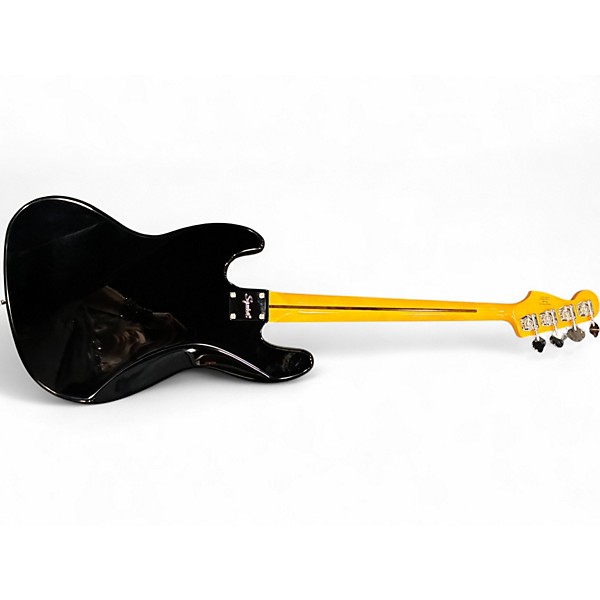 Used 2024 Squier Classic Vibe 70s Jazz Bass Black Electric Bass Guitar