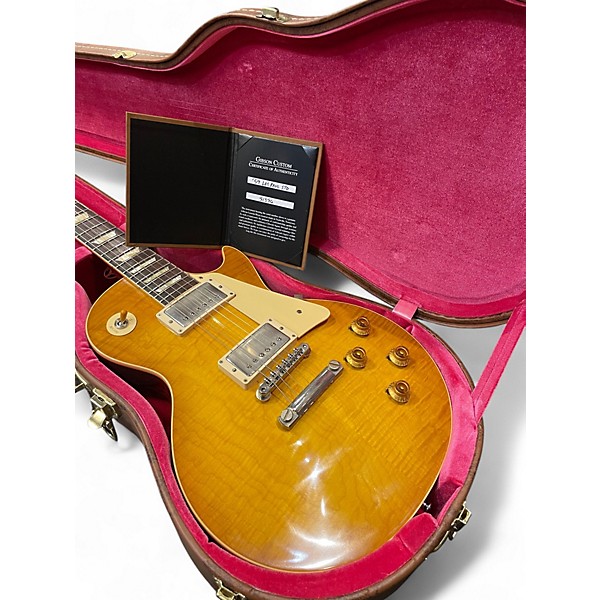 Used Gibson Custom Shop M2M 59 Les Paul Standard CC1 Vos NH Butterscotch Solid Body Electric Guitar