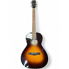 Used Fender PS220 parlor 3 Tone Sunburst Acoustic Electric Guitar