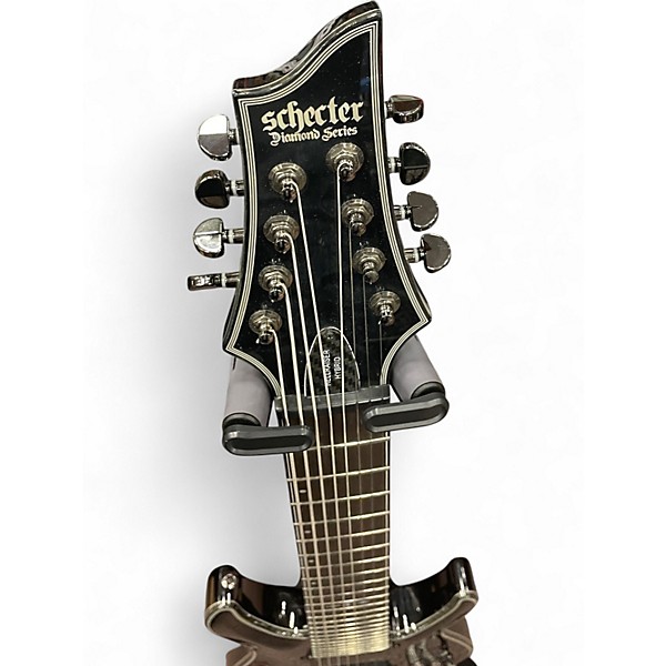 Used Schecter Guitar Research Hellraiser Hybrid C-8 Trans Black Solid Body Electric Guitar