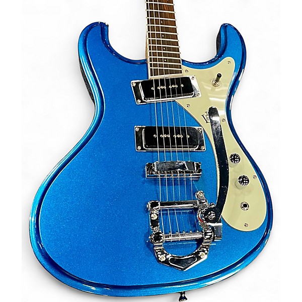 Used Mosrite The Ventures Model Metallic Blue Solid Body Electric Guitar