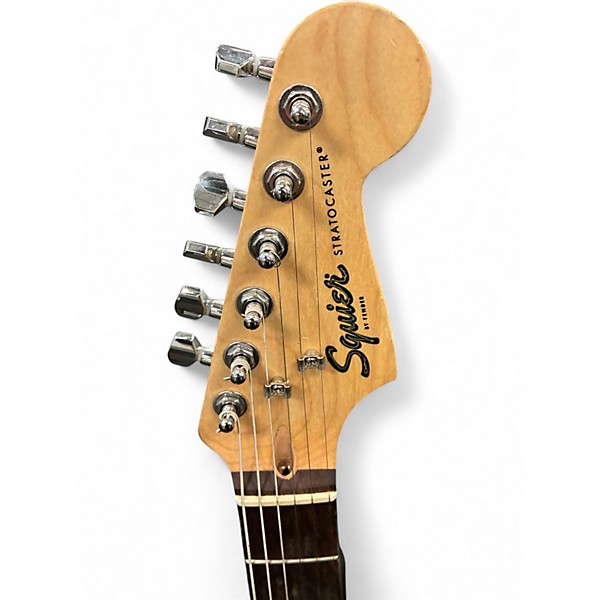 Used Squier Standard Stratocaster Black Solid Body Electric Guitar