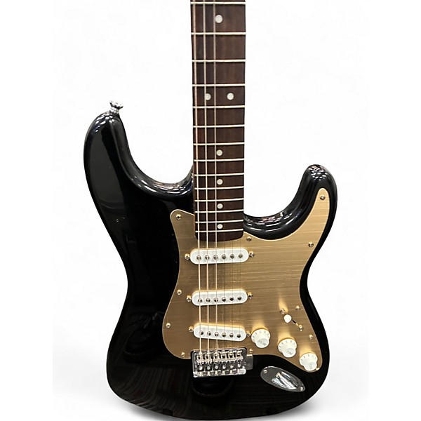 Used Squier Standard Stratocaster Black Solid Body Electric Guitar
