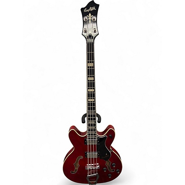 Used Hagstrom VIKING TRANSPARENT Red Hollow Body Electric Guitar