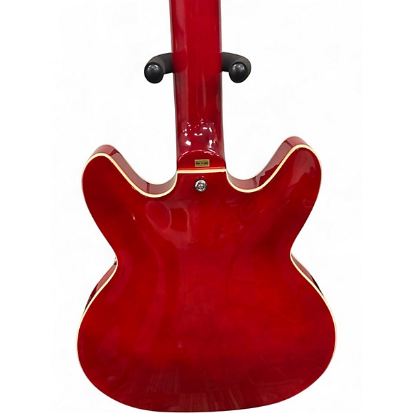 Used Hagstrom VIKING TRANSPARENT Red Hollow Body Electric Guitar