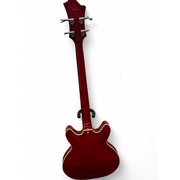 Used Hagstrom VIKING TRANSPARENT Red Hollow Body Electric Guitar