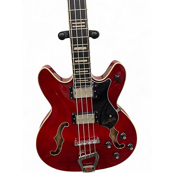 Used Hagstrom VIKING TRANSPARENT Red Hollow Body Electric Guitar