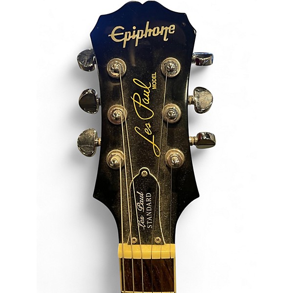 Used 2008 Epiphone Les Paul Standard Cherry Sunburst Solid Body Electric Guitar