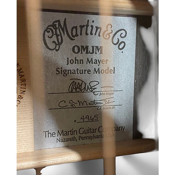 Used Martin OMJM John Mayer Signature Natural Acoustic Electric Guitar
