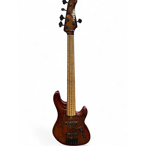 Used Cort GB Fusion 5 Antique Brown Burst Electric Bass Guitar
