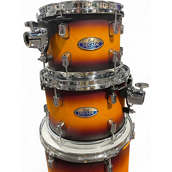 Used Pearl 5 Piece Decade Maple Brown Sunburst Drum Kit