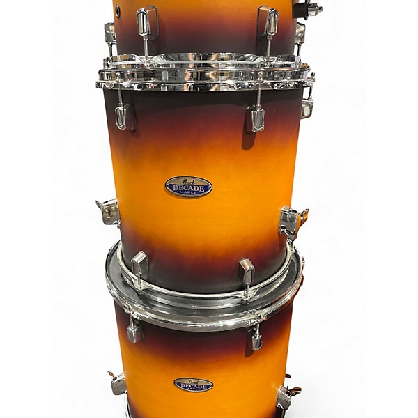 Used Pearl 5 Piece Decade Maple Brown Sunburst Drum Kit