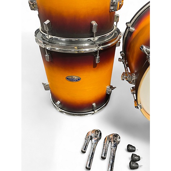 Used Pearl 5 Piece Decade Maple Brown Sunburst Drum Kit
