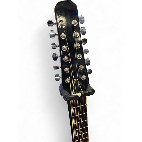 Used Johnson JG-670 12 String Black 12 String Acoustic Electric Guitar