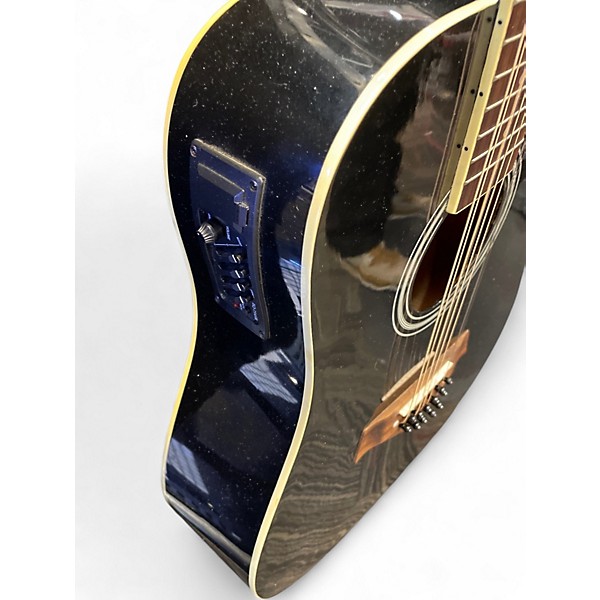 Used Johnson JG-670 12 String Black 12 String Acoustic Electric Guitar