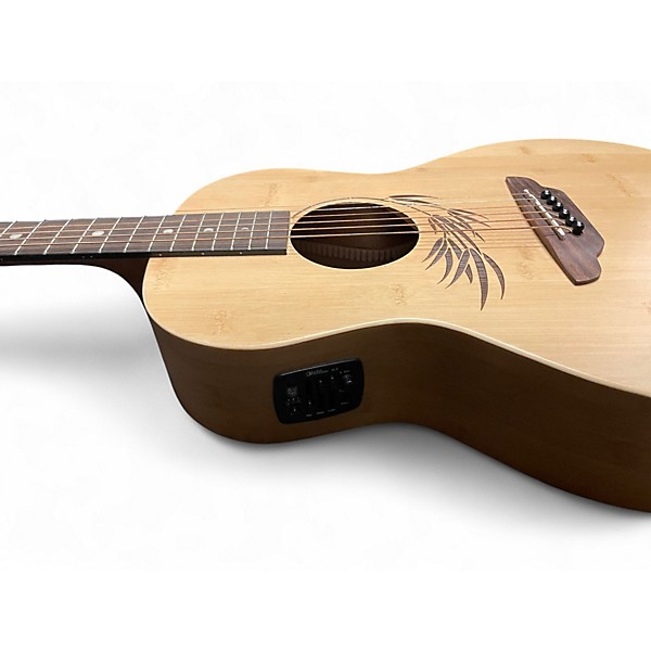 Used Luna woodland bamboo parlor natural Acoustic Electric Guitar