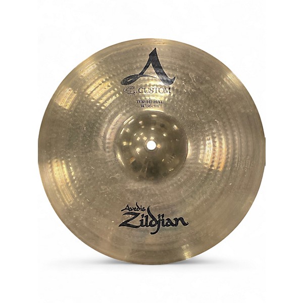 Used Zildjian 14in A Custom Hi Hat Pair Cymbal