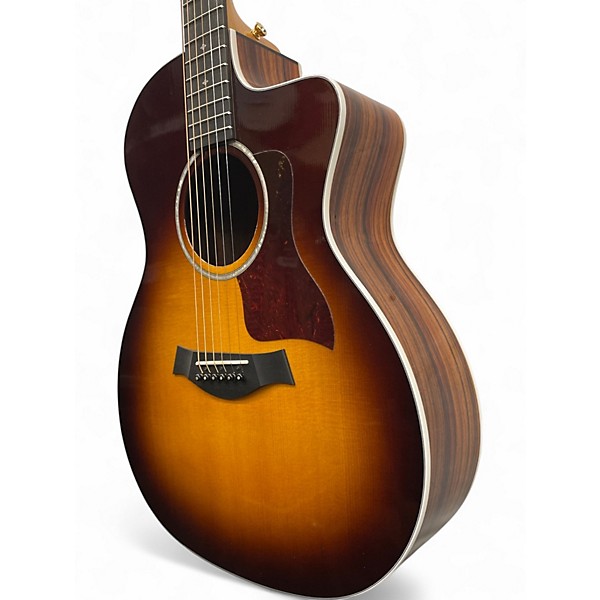 Used Taylor 214CE Deluxe Tobacco Sunburst Acoustic Electric Guitar