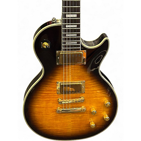 Used Epiphone Les Paul Custom Made in Korea 2 Tone Sunburst Solid Body Electric Guitar