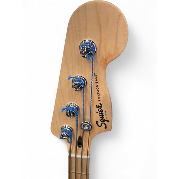 Used Squier Precision Bass Surf Green Electric Bass Guitar