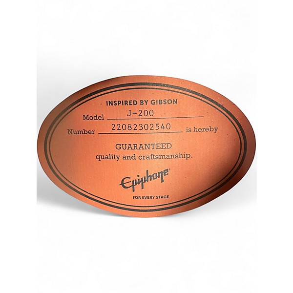 Used Epiphone INSPIRED BY GIBSON J200 Natural Acoustic Electric Guitar