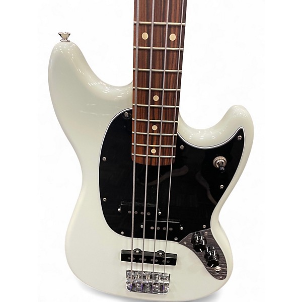 Used Fender Mustang Bass Off White Electric Bass Guitar