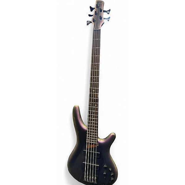 Used Ibanez SR505 5 String aurora burst Electric Bass Guitar